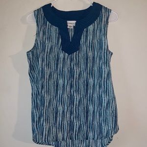 Liz Claiborne Turquoise Blue careee Tank Blouse Small
